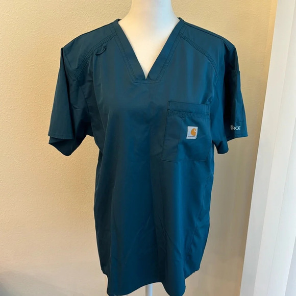 Carhartt FORCE ESSENTIALS V-NECK SHIRTTAIL SCRUB TOP - Picture 2 of 9